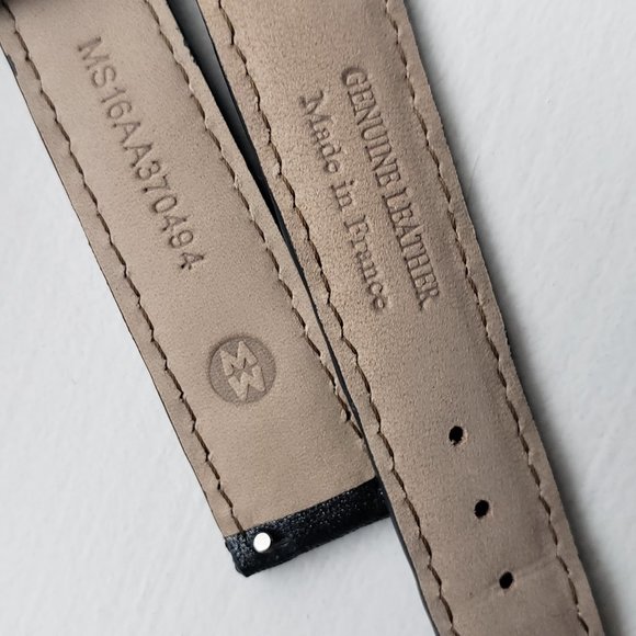 Michele Black Quilted Watch Strap main image 4